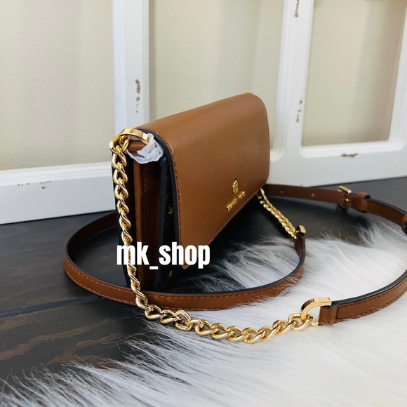 Michael Kors Jet Set Charm Star Print Large Wallet On A Chain Crossbody Bag - Picture 5 of 14